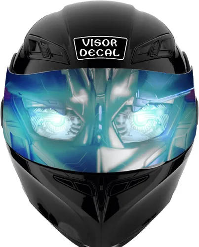 Miniatura 6 de GRAPHIX EXPRESS Calcomanía gráfica para visera de robot, casco compatible con: Icon Shoei Bell HJC Scorpion AGV V2 (robot V07)