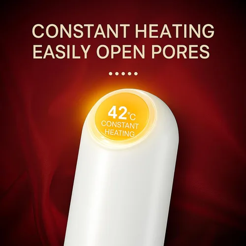 Miniatura 8 de Removedor de puntos negros al vacío, limpiador de poros con calor y luz roja, 5 niveles de succión, limpiador de poros nasales recargable