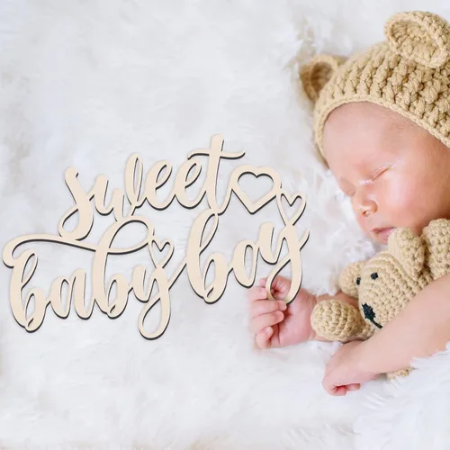 Miniatura 6 de Tradder Letrero de madera con texto en inglés «Sweet Baby Show» para decoración de baby shower, para recién nacido, revelación de género, fiesta
