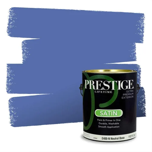 Miniatura 617 de Pintura Exterior + imprimación PRESTIGE, todo-en-uno, 1 galón, acabado mate, color comparable al Valspar* Royal Gray* VS151-Gris real
