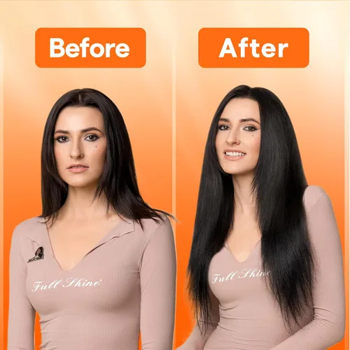 Miniatura 7 de Full Shine Genius Extensiones de cabello con trama atadas a mano, para coser sin costuras, cabello humano real, extensiones de cabello sedoso
