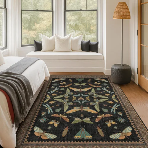 Miniatura 78 de Hazo Haus Alfombra de Baño Bohemia Lavable 2x3, Alfombras Pequeñas para Cocina, Tocador, Puerta Principal Entrada Interior, Antideslizante Pelo Bajo