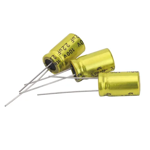 10 unids 2.2uF 100V condensador electrolítico no polarizado 10x17mm (0.39x0.67in) NP para audio tweeter condensador divisor de frecuencia