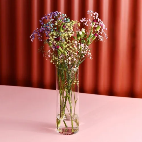 Miniatura 5 de KROSNO Florero cilíndrico 11,8 x 3,9 pulgadas Perfecto para el hogar y restaurantes Apto para lavavajillas Vidrio cristalino Sin plomo