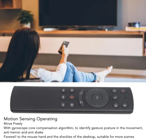 Miniatura 3 de Control remoto de repuesto para caja de TV G10S, control remoto de detección de voz de 2.4G con receptor USB, control de voz para proyector de PC