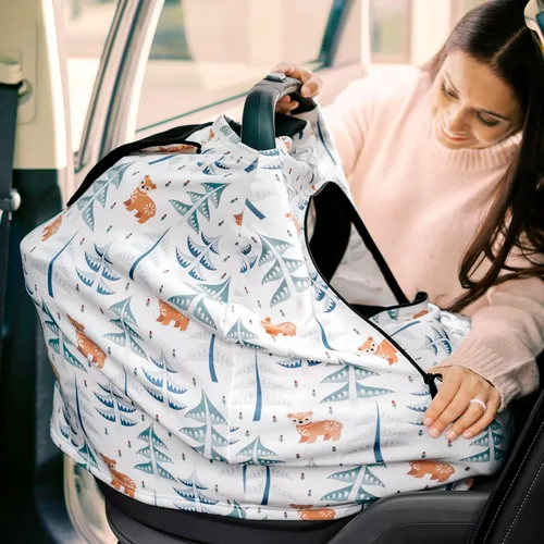 Miniatura 9 de KeaBabies Funda de asiento de automóvil de invierno para bebé, recién nacido, ajuste universal, fundas de asiento de automóvil para bebé, niña, Maya