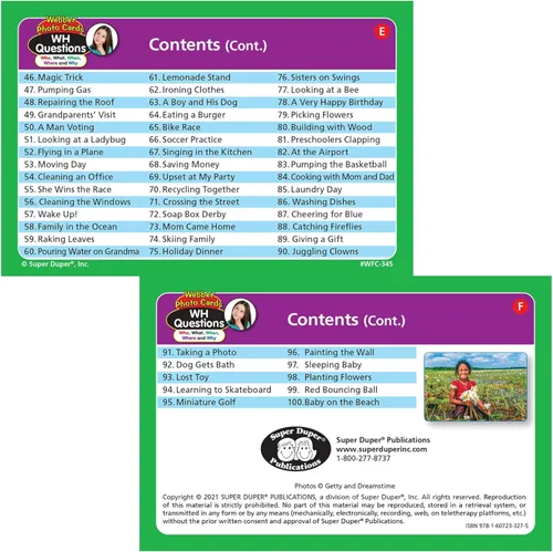 Miniatura 5 de Super Duper Publications Webber Photo Cards – WH Questions Flashcards - Habilidades lingüísticas receptivas y expresivas Recurso educativo