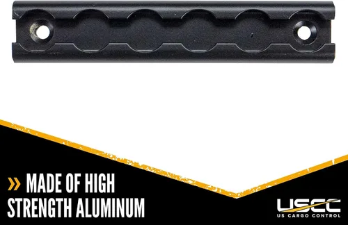 Miniatura 2 de US Cargo Control Riel en L negro de 6 pulgadas (paquete de 4), riel en L de aluminio anodizado negro, riel de amarre para remolques cerrados