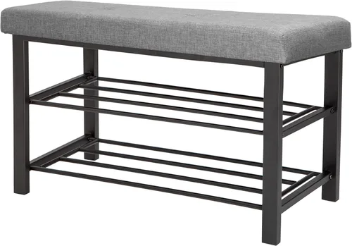 Simplify Banco de almacenamiento, zapatero, otomano, acolchado para entrada, dormitorio, armario y pasillo, gris
