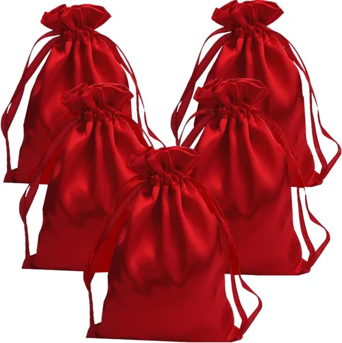 Miniatura 16 de 35 Piezas Bolsas de Regalo de Satén Beige de 5 x 7 Pulgadas - Bolsas de Baby Shower - Bolsas de Favores de Boda - Bolsa de Tela con Cordón - Bolsas