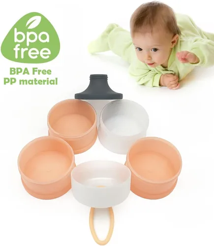 Miniatura 3 de Dispensador de fórmula para bebés, contenedor de fórmula, contenedor dispensador portátil de leche en polvo, contenedor de almacenamiento de viaje