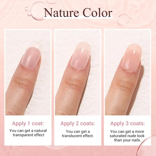Miniatura 5 de AZUREBEAUTY Kit de uñas en polvo de inmersión, gelatina translúcida blanca lechosa, rosa desnudo, neutro, claro, 8 colores, juego de polvo