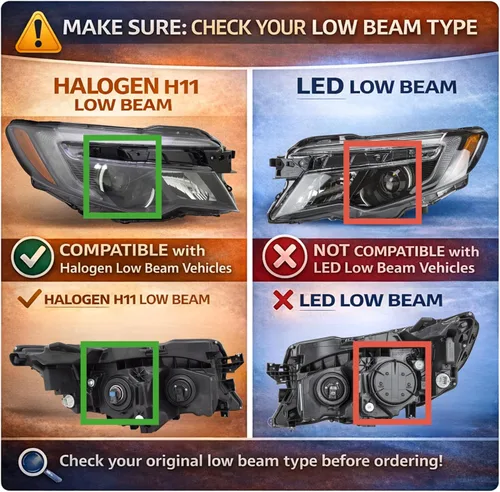 Miniatura 5 de Conjunto de faros delanteros compatible con Honda Pilot (2016-2018), Ridgeline (2017-2020) Faro halógeno certificado CAPA, izquierda/lado