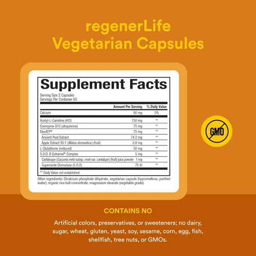Miniatura 6 de Natural Factors REGENERLIFE®, 120 Cápsulas