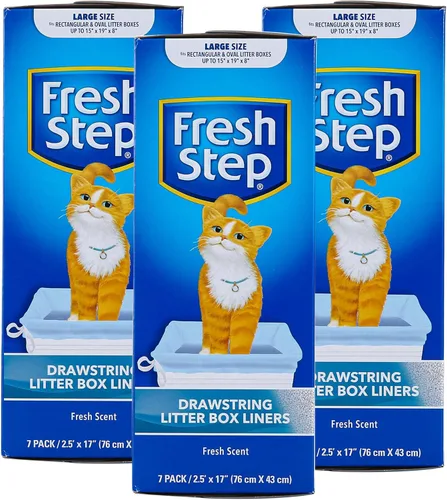 Miniatura 19 de Fresco Paso Cordón Cat Litter Box Liners, perfumado, tamaño jumbo, 36" x 19" - 7 unidades por caja, 2 cajas