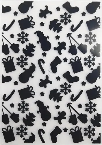 Miniatura 33 de DzIxY Carpetas de plástico en relieve de Feliz Navidad para suministros de fabricación de tarjetas, plantillas de papel 3D para álbumes de recortes
