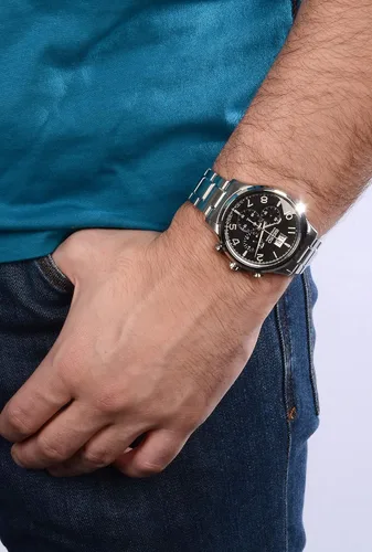 Miniatura 5 de Seiko SPC153P1, cronógrafo de los hombres, pulsera de acero inoxidable caso & 100m WR, SPC153