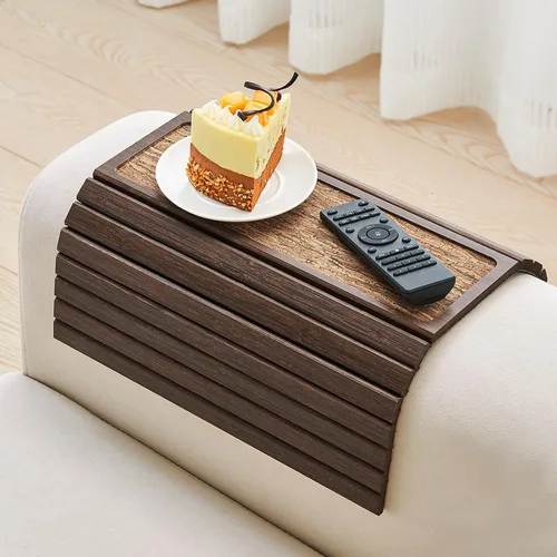 Miniatura 9 de GEHE Bandeja para Brazo de Sofá, Reposabrazos Flexible/Desplegable, Soporte para Tazas de Brazo de Sofá, Ideal para Bebidas, Snacks y Control