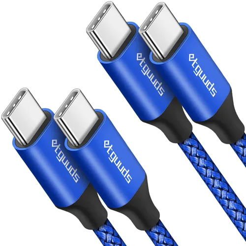 Miniatura 12 de etguuds Cable largo USB C a USB C de 10 pies, paquete de 2, 60W USBC a USBC, cable de carga tipo C a C de carga rápida para iPhone 17 16 15 Pro Max
