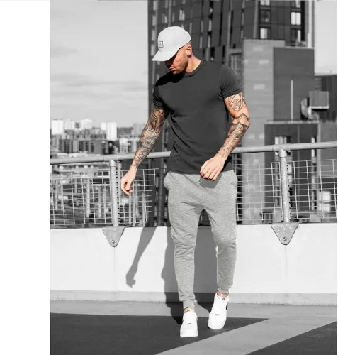 Miniatura 5 de Renaowin Pantalones deportivos para hombre, ligeros, ajustados, con cordón en la cintura, con bolsillos, para entrenamiento, correr, gimnasio, a