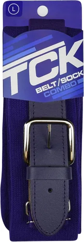Miniatura 2 de TCK Combo de calcetines y cinturón de béisbol o sóftbol, tallas para jóvenes y adultos para niños y niñas, hombres y mujeres Púrpura