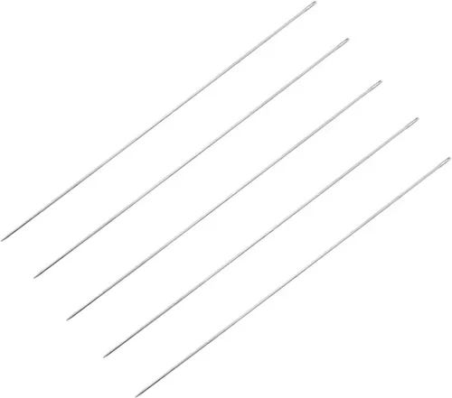 Miniatura 8 de 10 agujas Lei para fabricación de Leis, aguja de costura de ojos grandes de 4.7 pulgadas para manualidades, aguja larga de Lei para hacer flores