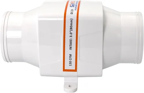 Miniatura 2 de SEAFLO in-Line Marine Bilge Air Blowers- 12V, 3 or 4", 130-270 CFM Ultra-Quiet Operation 4 or 3 Inch for Yacht/Sailboat/Boat- ISO 8846, CE & RoHs