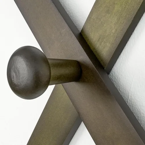 Miniatura 4 de SKOLOO Perchero Grande para Sombreros de Pared, Colgador de Pared de Acordeón de Madera, Moderno, Ganchos Expandibles para Abrigos, Perchero