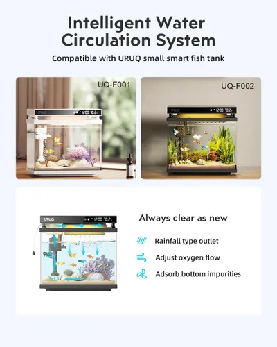 Miniatura 3 de URUQ Bomba de agua de repuesto para acuario 2.0: accesorios de acuario pequeña bomba de agua ultra silenciosa, solo compatible con acuarios URUQ