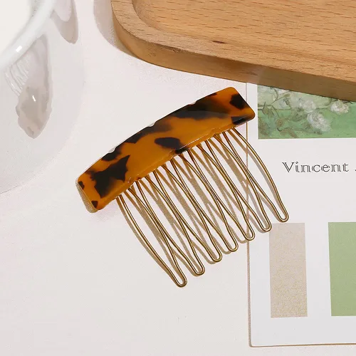 Miniatura 3 de 6 peines de acetato exquisitos para el cabello, pequeños de siete dientes, flequillo decorativo para el cabello, accesorios de estilo de moda
