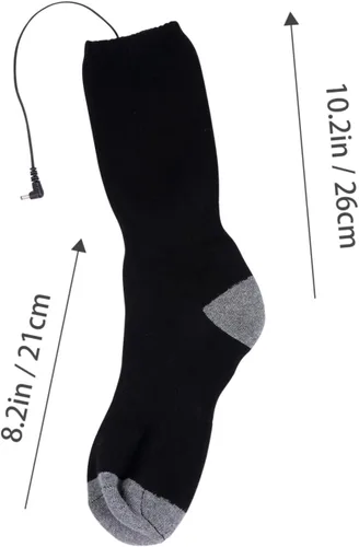 Miniatura 2 de BESPORTBLE Calcetines calefactables USB Aa batería calentadores de pies para mujeres hombres calcetines de vestir eléctricos con batería recargable