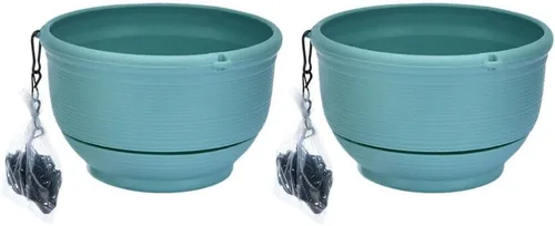 Cabilock Cesta de riego automático, 2 piezas, maceta colgante de riego automático para interiores y exteriores, cesta colgante de plantas verdes,