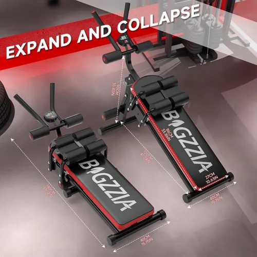 Miniatura 10 de Bigzzia Máquina de abdominales, 5 en 1 ajustable, banco de entrenamiento abdominal, entrenador de abdomen para entrenamiento de estómago, máquina
