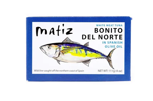 Miniatura 7 de Matiz Bonito Del Norte, 4 onzas, Atún de Carne Blanca en Aceite de Oliva (5 Latas)