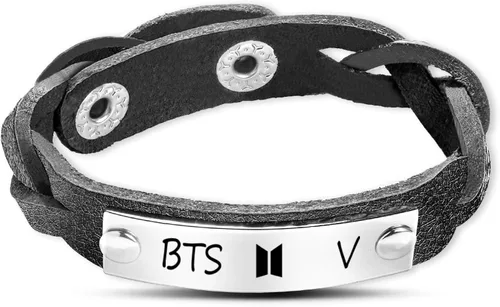 KPOP Bangtan Boys Bracelet Love Yourself Leather Chain Jewelry SUGA JIN Jimin V JHOPE RM JK Korean Group Army Gift
