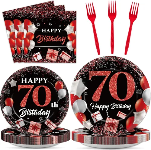 Miniatura 24 de gisgfim 96 Piezas Platos y Servilletas de Cumpleaños 16 Suministros para Fiestas Dulces 16 Juego de Vajilla para Fiestas Azul Plateado Decoraciones