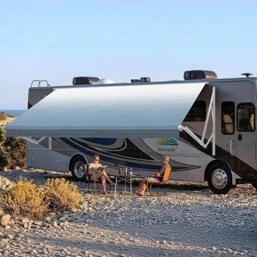 Miniatura 13 de Suncode Toldo para autocaravana para caravana y cámper, toldo eléctrico para cámper, kit completo de toldo eléctrico para cámper, marco blanco
