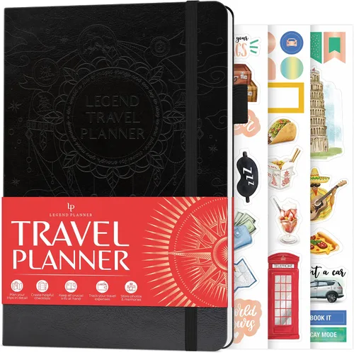 Miniatura 8 de Legend Travel Planner – Organizador de itinerario de vacaciones para viajes en solitario y parejas – Diario de viaje para mujeres y hombres