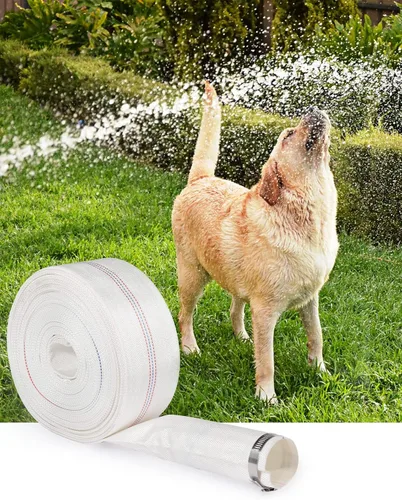 Miniatura 3 de Mangueras de retrolavado de piscina de 2 pulgadas x 65 pies, manguera de jardín plana de PVC reforzado, manguera de descarga de agua con 2
