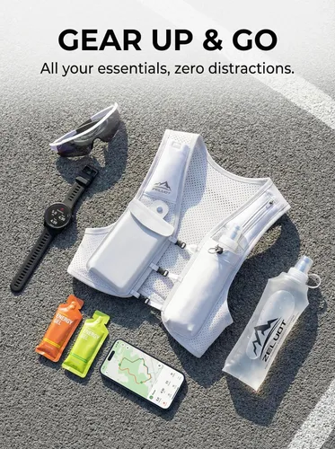 Miniatura 9 de Zelvot Chaleco para Correr para Mujeres y Hombres, Patente Original de EE. UU., Chaleco de Hidratación para Correr con Correas de Pecho Ajustables