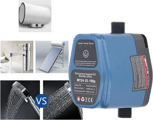 Miniatura 9 de Bomba de refuerzo de recirculación de agua caliente de 25 lmin, bomba de presión de tubo de 0.59 pulgadas - 100 W, 24 V para ducha, lavadora