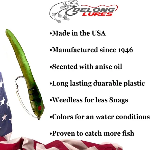 Miniatura 5 de DELONG LURES Señuelos de pesca sin malas hierbas de 3 pulgadas para lubina, crappie, bluegill, perca y trucha, vida de hundimiento lento como cebos