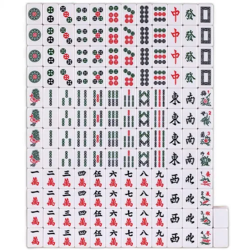 Miniatura 7 de Yellow Mountain Imports Juego de Mahjong chino – Rouge Prestige – 146 Azulejos Medianos, Set Profesional para Juego al Estilo Chino [中式麻將 專業套裝]