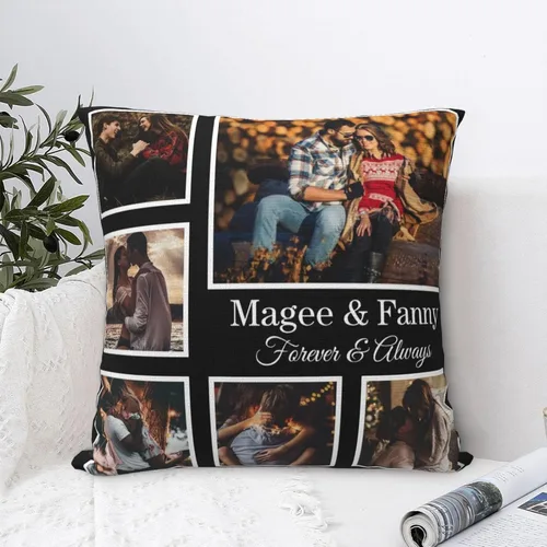 Miniatura 6 de Funda de almohada personalizada con foto de pareja con imagen personalizada con tus seres queridos, regalos personalizados con foto, regalos
