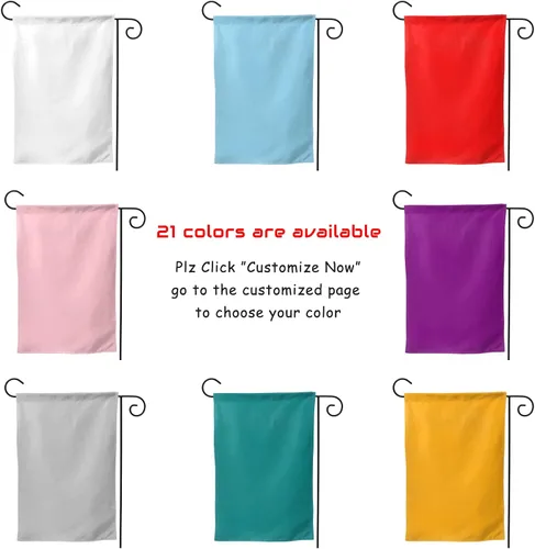 Miniatura 2 de Banderas de jardín personalizadas de 12 x 18 pulgadas de doble cara para exteriores, diseño de banderas de recuerdos personalizadas con tu propia