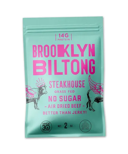 Miniatura 24 de Brooklyn Biltong Regalo de carne seca de res para hombres (Paquete de caja de regalo Biltong de 7) – Carne de res saludable alimentada con pasto