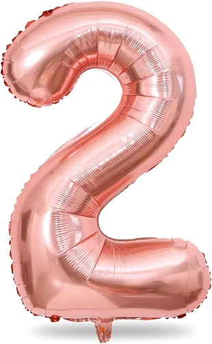 Miniatura 117 de Globo dorado champán con el número 5, globos de aluminio autoinflables grandes de 40 pulgadas del 0 al 9, globo de helio digital 5 dorado claro