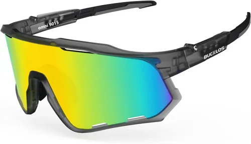 Miniatura 13 de BUCKLOS Gafas de sol polarizadas para ciclismo y correr para hombres y mujeres, protección UV400, gafas de sol TR90 para bicicleta, béisbol, Marcos