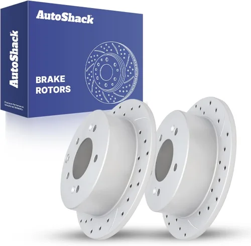 Miniatura 11 de AutoShack 10.31" (262 mm) Rotores de Freno Traseros Sólidos Recubiertos de Reemplazo para 2010-2013 Kia Soul 2010-2013 Kia Forte Juego de 2 Piezas
