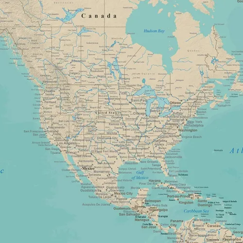 Miniatura 39 de 3 paneles - Mapa de viaje colorido del mundo con alfileres en lienzo envuelto en galería, mapa de pared grande